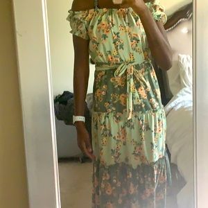 Floral off the shoulder dress